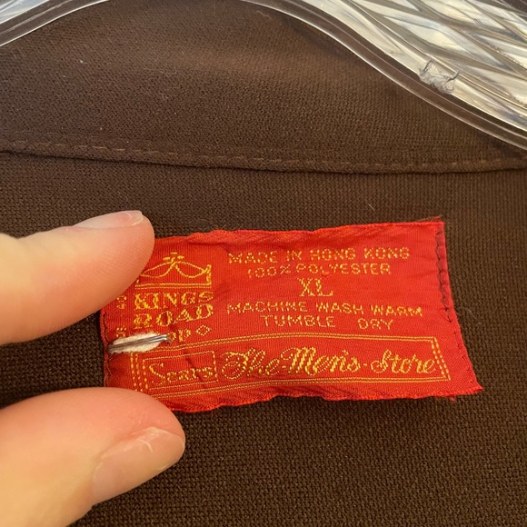 Chocolate Brown men’s vintage button-down - Picture 3 of 5